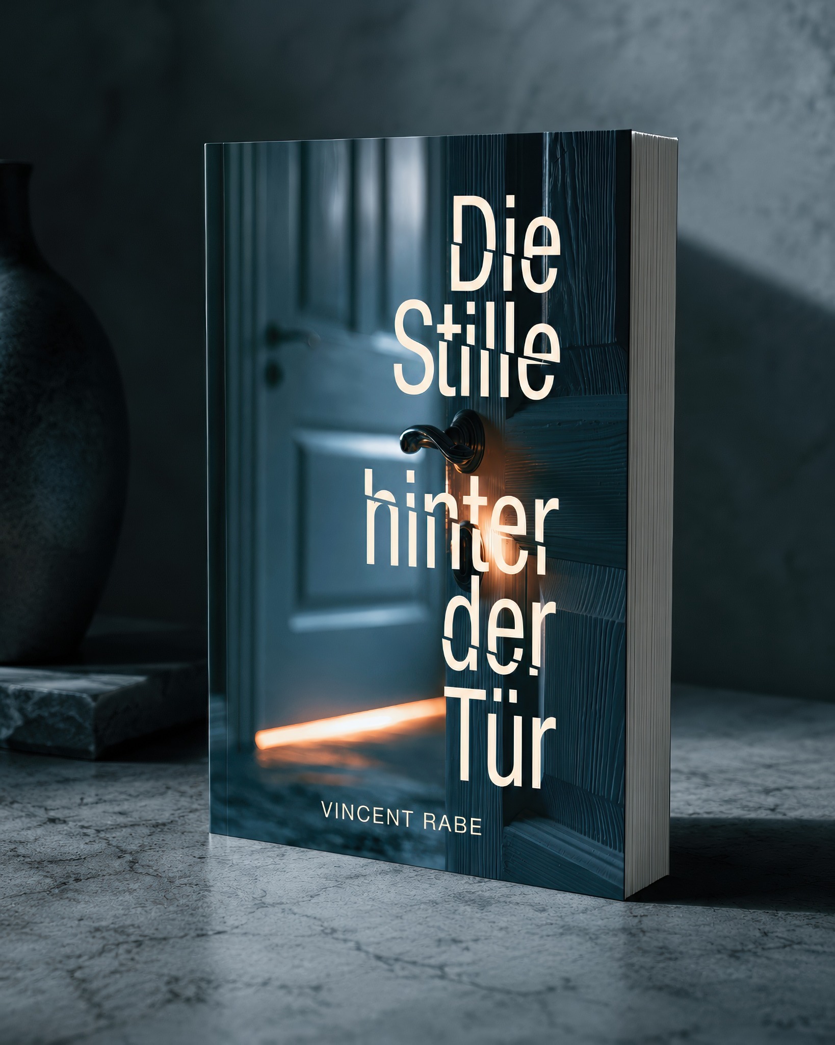 Book cover concept for Die Stille hinter der Tür