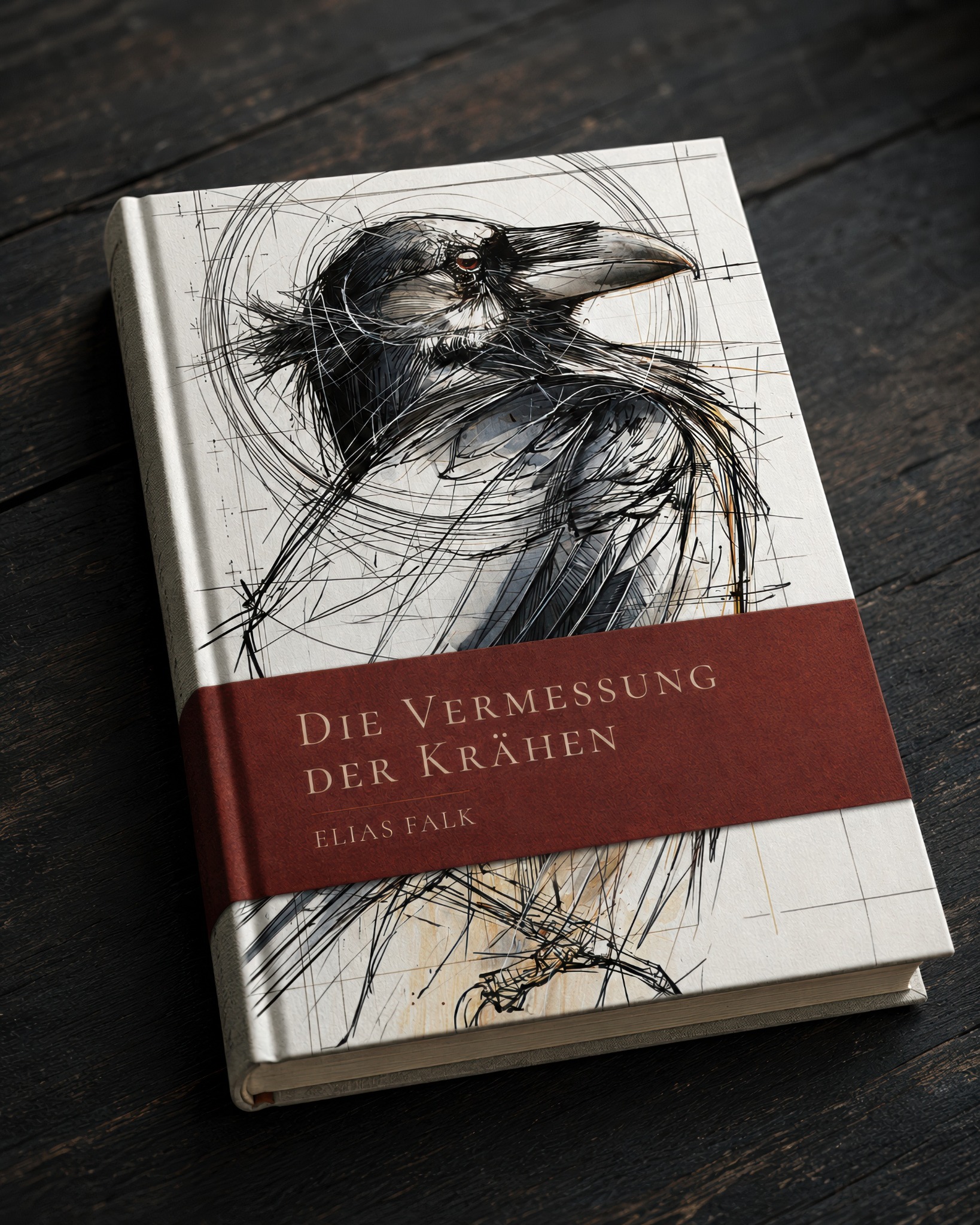 Book cover concept for Die Vermessung der Krähen